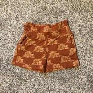 Kate Quinn Rust color Patterned Shorts